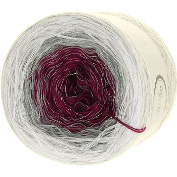 Příze Slavnostní přípitek stříbrný lunární lurex 3 nitka 1500 m - Misha style příze