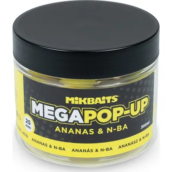Boilies Mikbaits Mega fluo pop-up 300ml - Ananas N-BA 25mm