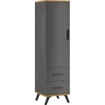 Obývací stěna Skříň RALF 11 Grafit + dub artisan