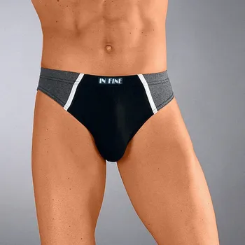 Boxerky Sada 8 sladěných slipů s nízkým pasem černá/šedá 85/92