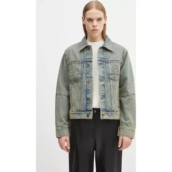 Dámská bunda Džínová bunda Marine Serre Moon Laser Denim Trucker modrá barva, přechodná, oversize, MJA063A.CDEN0003, 52, 50X