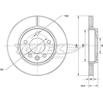 Brzdový kotouč Brzdový kotouč TOMEX TX 71-07