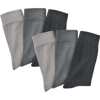 Pánské oblečení Sada 6 párů klasických ponožek šedá 47/50