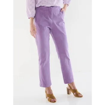 Dámské stahovací prádlo 7/8 kalhoty s vysokým zeštíhlujícím pasem lila 42