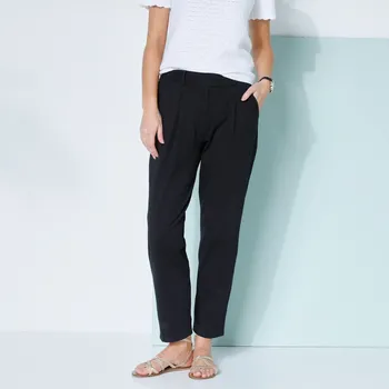 Úpletové chino kalhoty černá 34/36