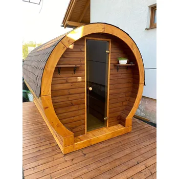 Sauna Sudoland Sauna sud EXKLUZIV - s izolací Délka, kapacita, materiál: 2,5 m bez odpočívárny, kapacita 4-5 osob, smrk
