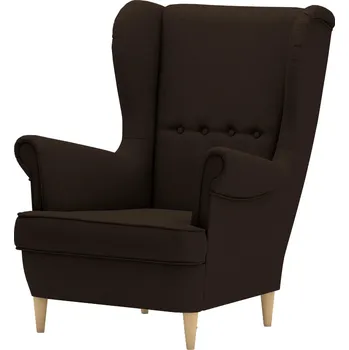 Křeslo Křeslo ušák KING II tmavěhnědý - MALMO 94 - VÝPRODEJ (zbývá 1 ks)