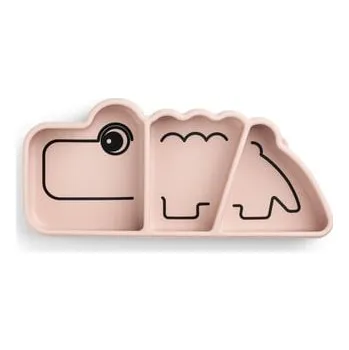 dětská jídelní sada Done by Deer ™ Růžový talířek na svačinu Stick & Stay od 6...