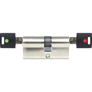 Vložka do dveří Stavební 6stavítková vložka s prostupovou spojkou (BSZ) EURO XColor - EC.30/35.BSZ.NI, Richter nikl matný