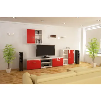 Obývací stěna Obývací sestava FIGO B - Červený lesk
