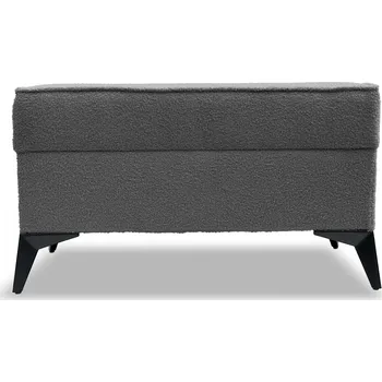 Taburet Taburet SELI s úložným prostorem - grafitový - bouclé - NOW OR NEVER 92