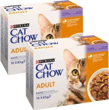 Krmivo pro kočku PURINA Cat Chow Krmivo pro dospělé kočky s jehněčím masem a zelenými fazolkami v želé 20x85g