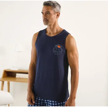 Pánské tílko Pyžamové tílko se středovým potiskem nám.modrá 87/96