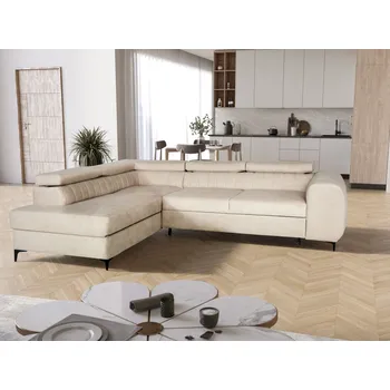 Sedací souprava Rohová rozkládací sedačka SEVIL béžová - CLOUD 03