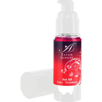 Masážní přípravek Extase Sensuel - hřejivý masážní olej - jahoda (30ml)