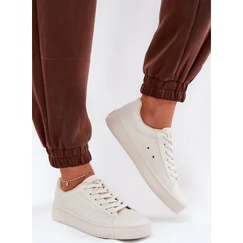 Dámské tenisky Nízké Dámské Tenisky Z Eko Kůže Big Star NN274576 Barva: Béžová, Velikost: 39