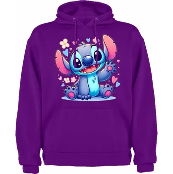 Chlapecké oblečení Mikina s kapucí Stitch Barva: Fialová, Velikost: 134/140 - 9/10let