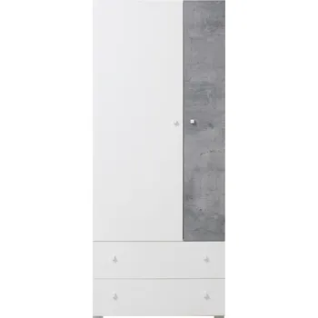 Dětská skříň Šatní skříň SIGMA SI3 Bílá lux + beton