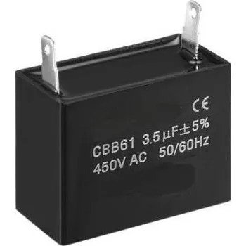 Kondenzátor Rozběhový kondenzátor 3.5uF / 450V CBB61, vývody faston