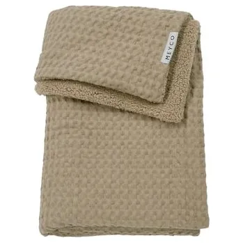 Dětská deka MEYCO Dětská deka Waffle Teddy taupe 75 x 100 cm