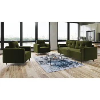 Sedací souprava Sedací souprava MELVILE 3+1+1 světlezelená - MONOLITH 38 Sedací soupravy 3+1+1