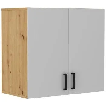 Obývací stěna Skříňka visící MALTA 2F Světlešedá + dub artisan