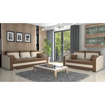 Sedací souprava Sedací souprava FABIO 3+2 světlehnědá-béžová Sedací soupravy 3+2