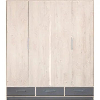 Šatní skříň Šatní skříň ISKO bez zrcadla dub + antracit