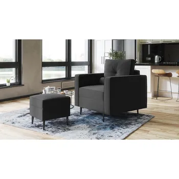 Křeslo Křeslo NOAH šedá - DREAM VELVET 202.13