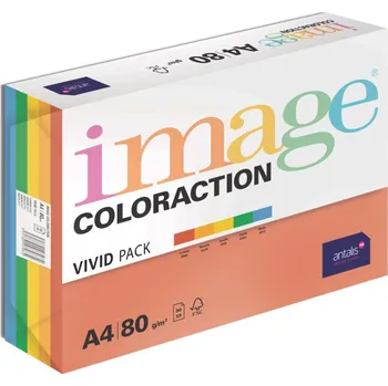 Kancelářský papír Antalis Papír Image Coloraction Mix intenzivní 5x20 A4 (80g/100ks)