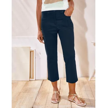 Dámské kalhoty Rovné strečové 7/8 kalhoty námořnická modrá 52