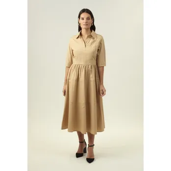 Dámské šaty Šaty Madison Paris 7110 barva: béžová, velikost: L