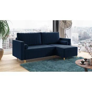 Sedací souprava Rohová rozkládací sedačka AIDEN modrá - MONOLITH 77