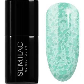 Přípravek na nehty Semilac UV Hybrid Crushed_ICE gelový lak na nehty s použitím UV/LED lampy odstín 495 Mint Glacier 7 ml
