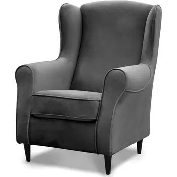 Křeslo Křeslo ušák PRINCE šedé