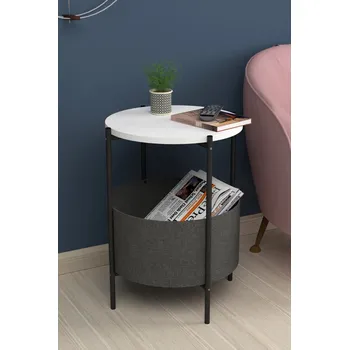 Konferenční stolek Konferenční stolek RINA s úložným prostorem - bílý