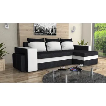 Sedací souprava Rohová sedací souprava EDISON černo-bílá