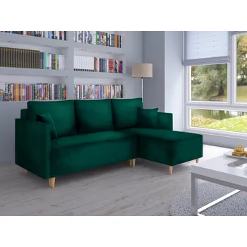 Sedací souprava Rohová rozkládací sedačka RUDOLF zelená - MONOLITH 37