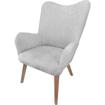 Křeslo Křeslo REMO - bouclé - šedé - RYCHLÉ DODÁNÍ