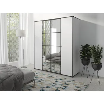 Šatní skříň Šatní skříň OSLIN I 180 cm bílá + černá