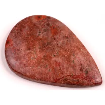 Korálek Kabošon Poppy Hill Jasper č.4357 (37x25x5mm)