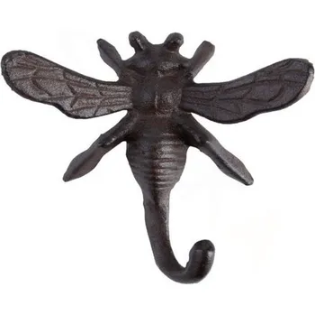 Věšák Esschert Design Litinový nástěnný háček - včela