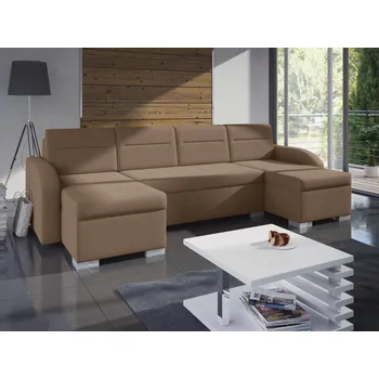 Sedací souprava Rohová rozkládací sedačka ADISON světlehnědá - SAWANA 17