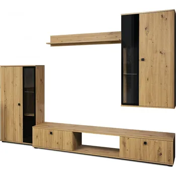 Obývací stěna Obývací sestava SALSA LAMELE - Dub artisan