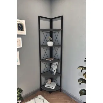 Knihovna Rohová knihovna ALIES antracit