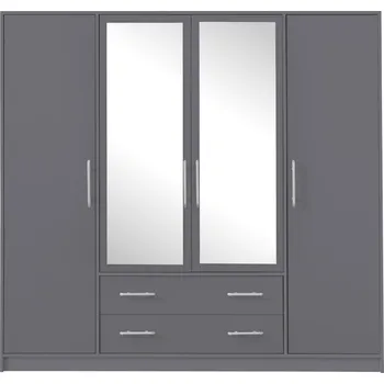 Šatní skříň Šatní skříň SMART I 200 se zrcadlem grafit
