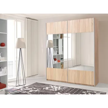 Šatní skříň Šatní skříň WARIO dub sonoma / zrcadla