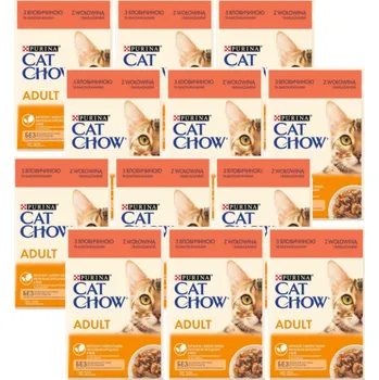 Krmivo pro kočku PURINA Cat Chow Adult Beef with Aubergine 12x85g