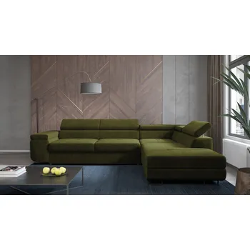 Sedací souprava Rohová rozkládací sedačka ALFI světlezelená - MONOLITH 38