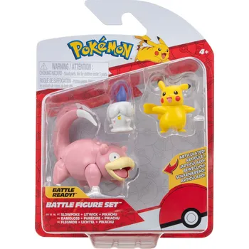 Figurka Pokémon figurky - 3 ks v balení Slowpoke+Litwick+Pikachu